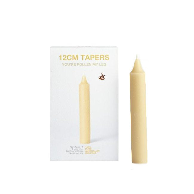 Beeswax Dinner Taper Candles - Box/4