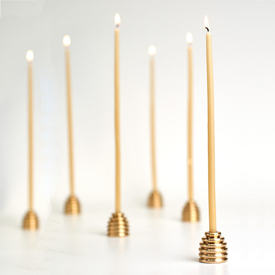 Queen Bee Beehive Candle Holder Gift Set