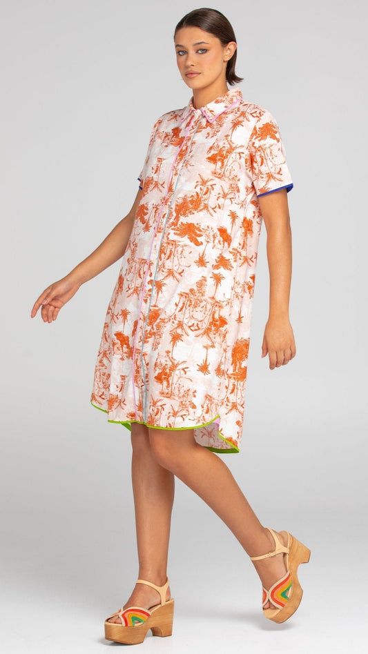 Cuba Shirt Dress - Western Palm