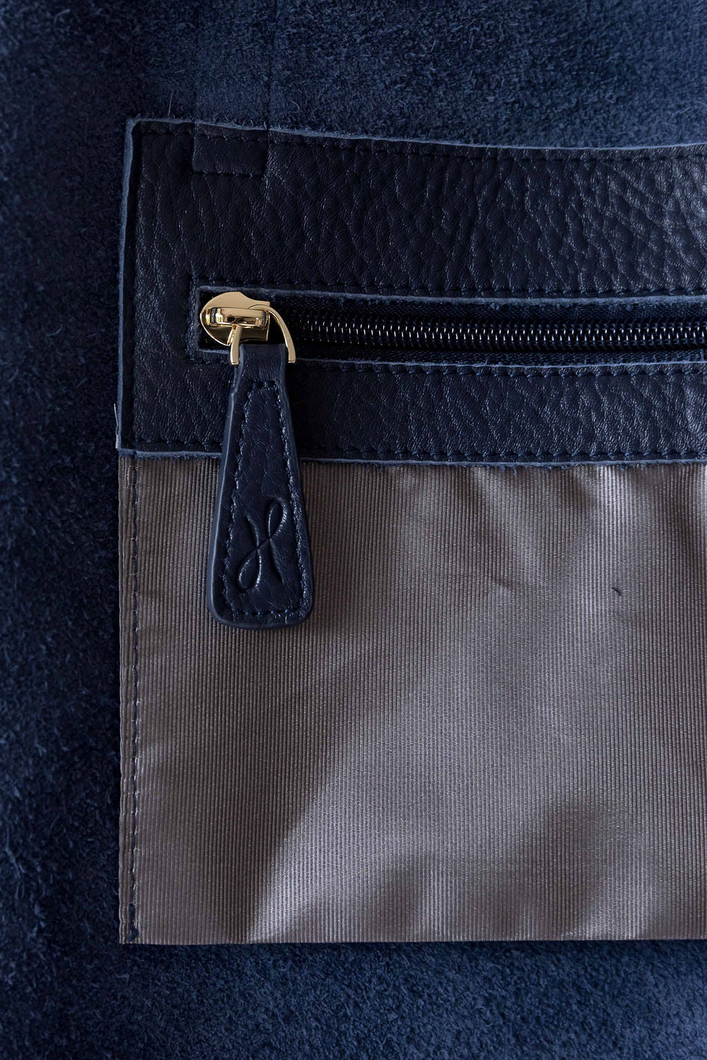 Small Zip Tote - Navy