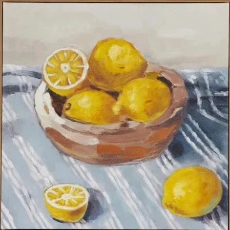 Lemon Bowl Oil Painting