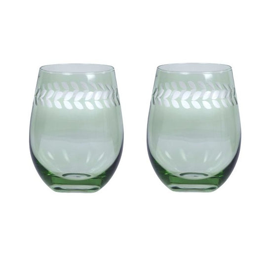 Indigo Tumblers - Set/2 Green