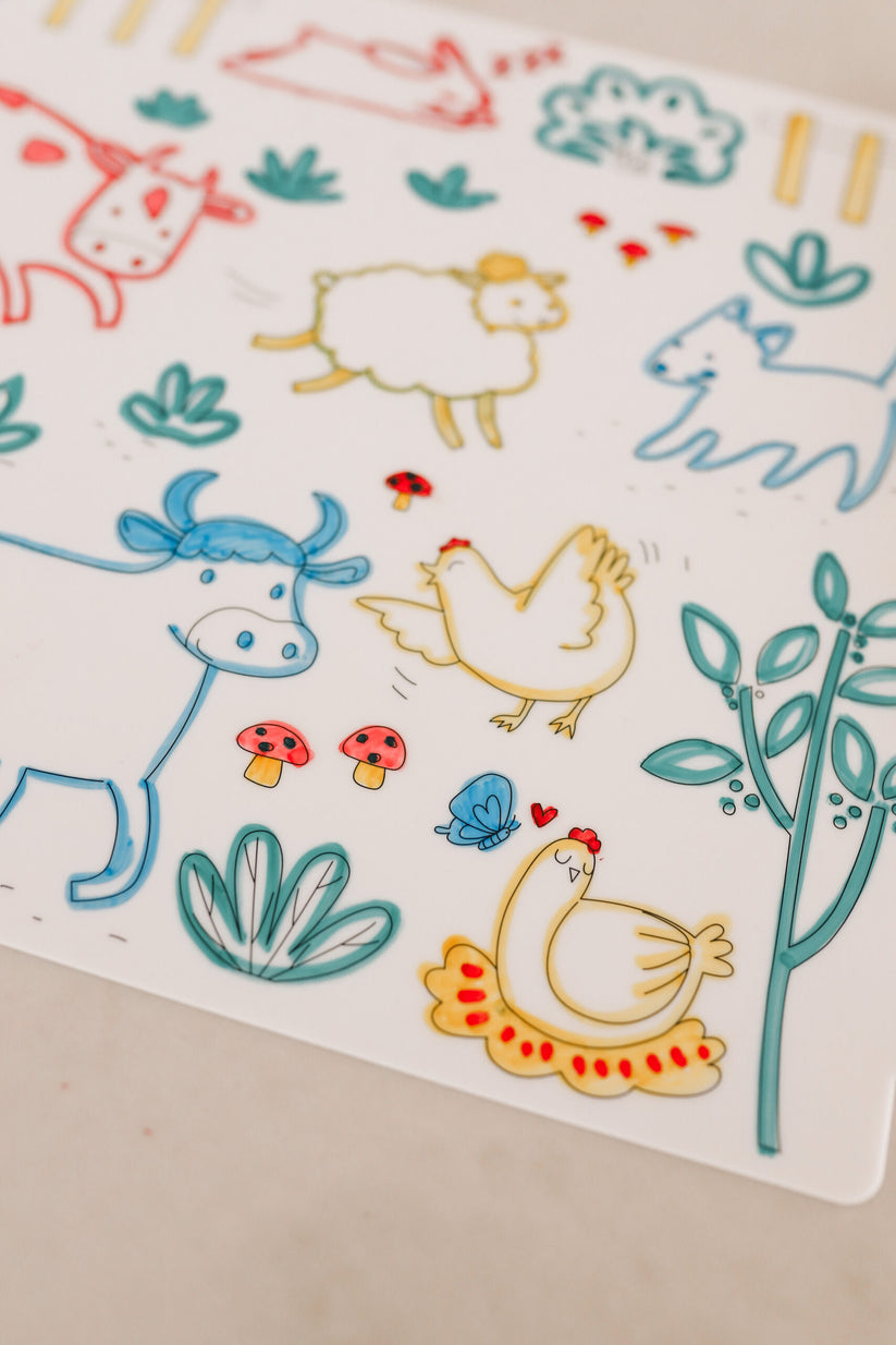 Reusable Scribble Mat - On The Farm